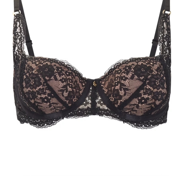 'Bonnie' Contour Plus Adore Me Black Lace Bra - Picture 5 of 5